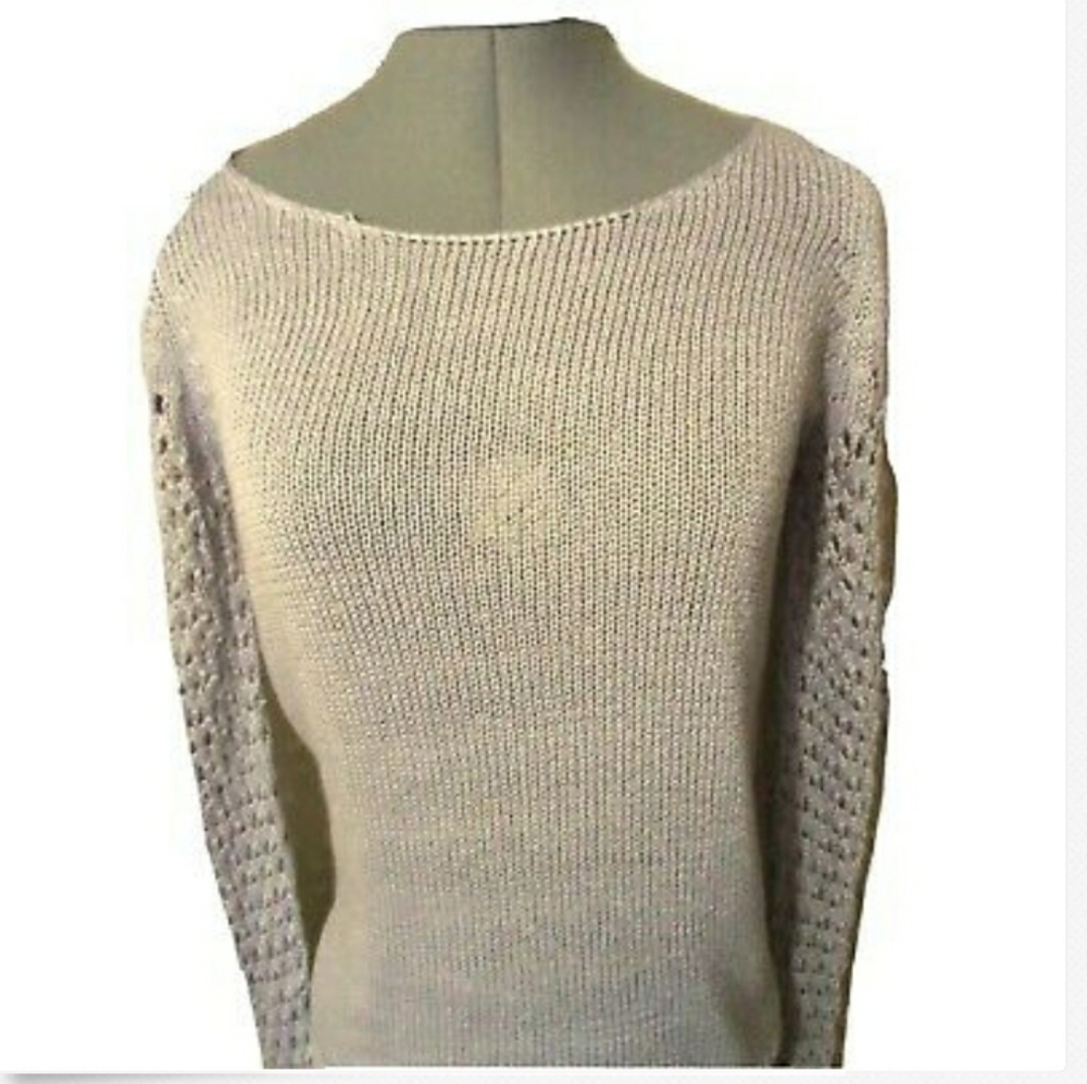 UNIQ Boat neck Sweater Top S/M Lilac Purple croche